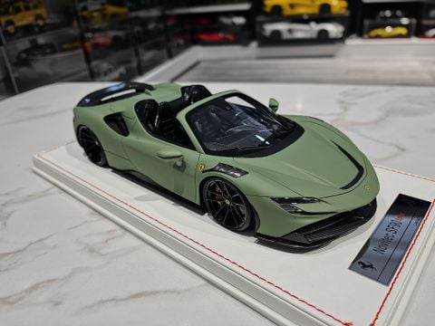  XE MÔ HÌNH FERRARI  SF90 SPYDER NOVITEC,TỶ LỆ 1/18 RUNNER 