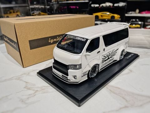  XE MÔ HÌNH TOYOTA HIACET・S・D WORKS WHITE,TỶ LỆ 1/18 IGNITION 