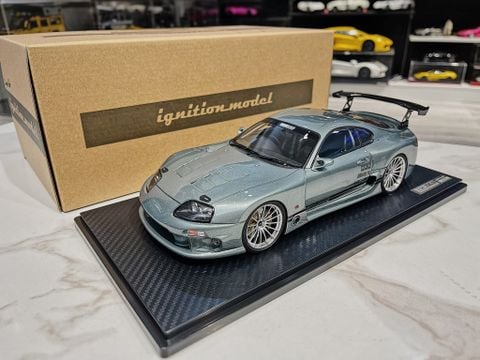  XE MÔ HÌNH TOYOTA SUPRA GT300 TOP SECRET GREY,TỶ LỆ 1/18 IGNITION 