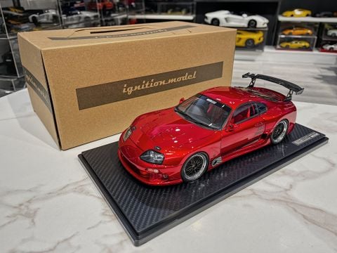 XE MÔ HÌNH TOYOTA SUPRA GT300 TOP SECRET RED,TỶ LỆ 1/18 IGNITION 