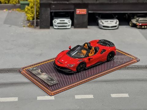  XE MÔ HÌNH FERRARI SF90 NOVITEC,TỶ LỆ 1/64 