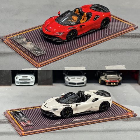  XE MÔ HÌNH FERRARI SF90 NOVITEC,TỶ LỆ 1/64 