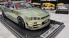 XE MÔ HÌNH NISSAN R34 GTR SKYLINE MILLIUM JADE,TỶ LỆ 1/12 MOTORHELIX