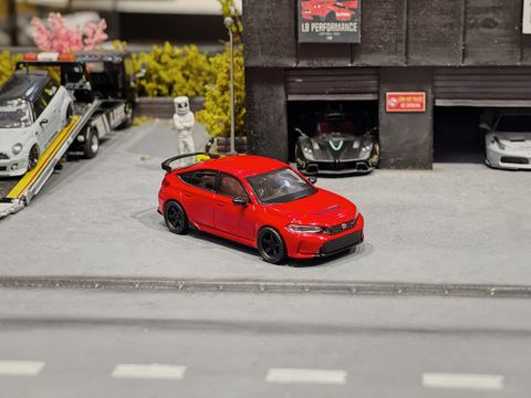  XE MÔ HÌNH HONDA CIVIC TYPE R RED,TỶ LỆ 1/64 MINIGT 