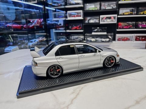  XE MÔ HÌNH MITSUBISHI LANCER EVOLUTION IX SILVER,TỶ LỆ 1/18 IGNITION 