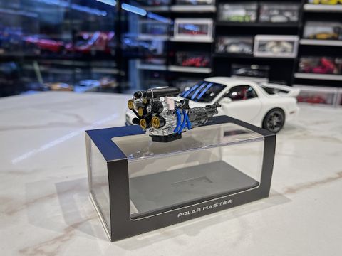  XE MÔ HÌNH MAZDA RX-7 X ENGINE,TỶ LỆ 1/18 POLAR MASTER 