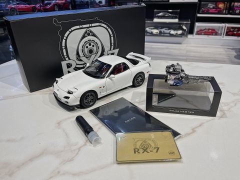  XE MÔ HÌNH MAZDA RX-7 X ENGINE,TỶ LỆ 1/18 POLAR MASTER 