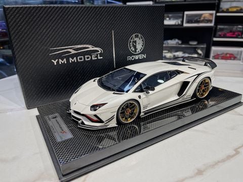  XE MÔ HÌNH LAMBORGHINI AVENTADOR S ROWEN,TỶ LỆ 1/18 YM MODEL 