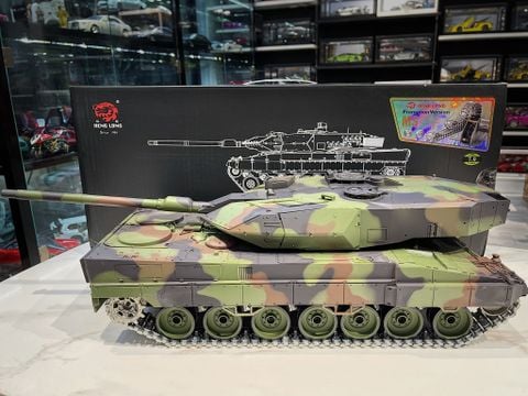  XE TANK ĐIỀU KHIỂN XÍCH KIM LOẠI GERMEN LEOPARD 2 A6,TỶ LỆ 1/16 HENGLONG 