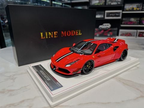  XE MÔ HÌNH FERRARI 488 LBWK RED,TỶ LỆ 1/18 ARES MODEL 