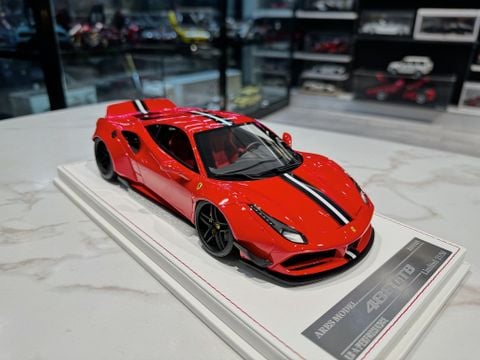  XE MÔ HÌNH FERRARI 488 LBWK RED,TỶ LỆ 1/18 ARES MODEL 