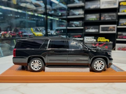  XE MÔ HÌNH CHEVROLET SUBURBAN 2015 BLACK,TỶ LỆ 1/18 VEHICLE ART 