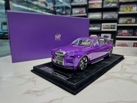  XE MÔ HÌNH ROLLS ROYCE PHANTOM VIII PURPLE,TỶ LỆ 1/18 HENSON HEAVEN 