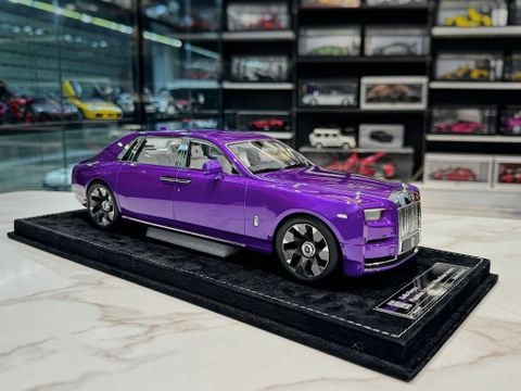  XE MÔ HÌNH ROLLS ROYCE PHANTOM VIII PURPLE,TỶ LỆ 1/18 HENSON HEAVEN 