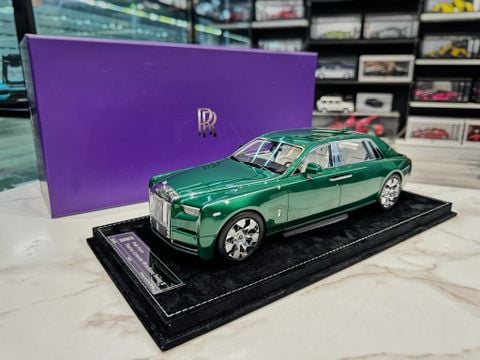  XE MÔ HÌNH ROLLS ROYCE PHANTOM VIII ENGLISH GREEN,TỶ LỆ 1/18 HENSON HEAVEN 