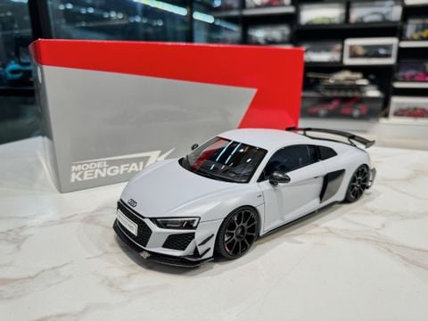  XE MÔ HÌNH AUDI R8 GT RWD MATT WHITE,TỶ LỆ 1/18 KENGFAI 