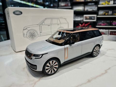  XE MÔ HÌNH RANGE ROVER SV AUTOBIOGRAPHY SILVER - ROSE GOLD,TỶ LỆ 1/18 LCD 