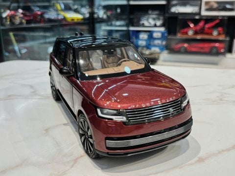  XE MÔ HÌNH RANGE ROVER SV AUTOBIOGRAPHY RED,TỶ LỆ 1/18 LCD 