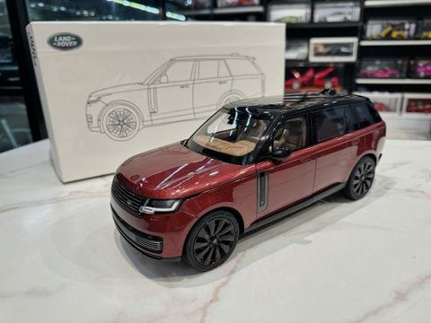  XE MÔ HÌNH RANGE ROVER SV AUTOBIOGRAPHY RED,TỶ LỆ 1/18 LCD 