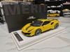 XE MÔ HÌNH FERRARI 488 PISTA NOVITEC YELLOW,TỶ LỆ 1/18 IVY MODEL