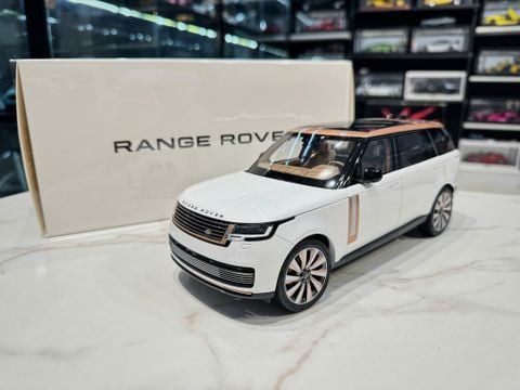  XE MÔ HÌNH RANGE ROVER SV AUTOBIOGRAPHY WHITE,TỶ LỆ 1/18 LCD 