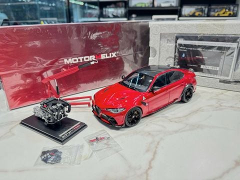  XE MÔ HÌNH ALFA ROMEO GIULIA GTA RED,TỶ LỆ 1/18 MOTORHELIX 