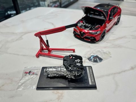  XE MÔ HÌNH ALFA ROMEO GIULIA GTA RED,TỶ LỆ 1/18 MOTORHELIX 