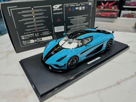 XE MÔ HÌNH KOENIGSEGG REGERA BLUE,TỶ LỆ 1/18 GTSPIRIT 