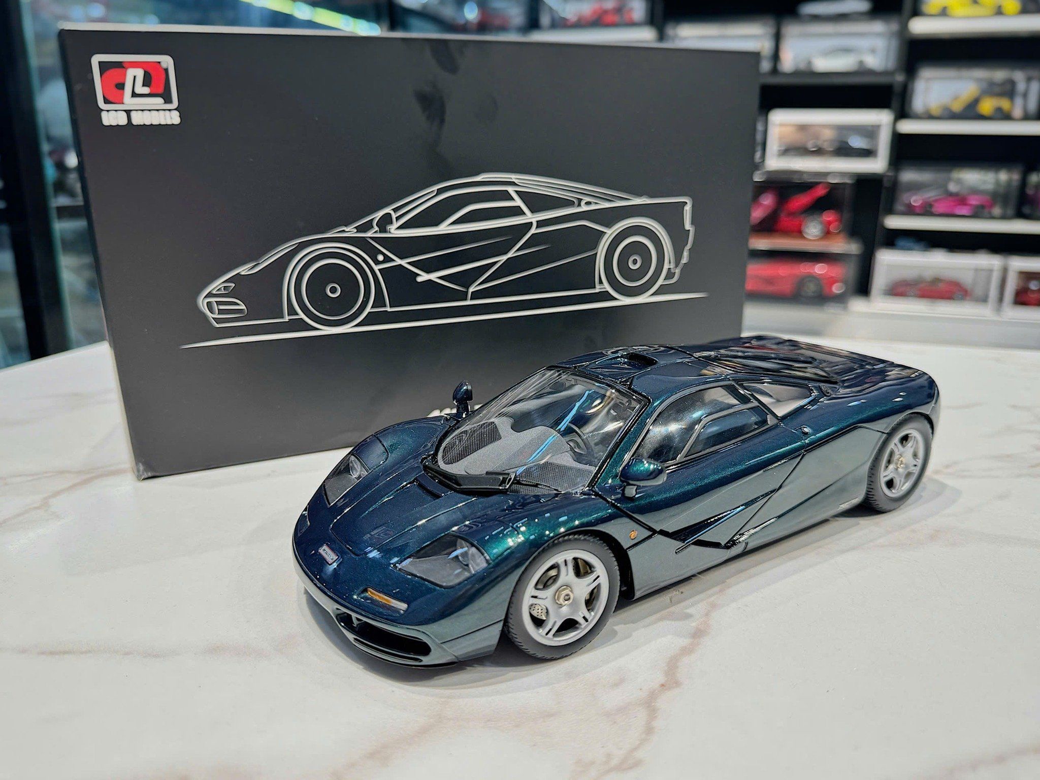 XE MÔ HÌNH MC LAREN F1 GREEN,TỶ LỆ 1/18 LCD MODEL