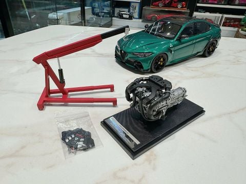  XE MÔ HÌNH ALFA ROMEO GIULIA GTA GREEN,TỶ LỆ 1/18 MOTORHELIX 