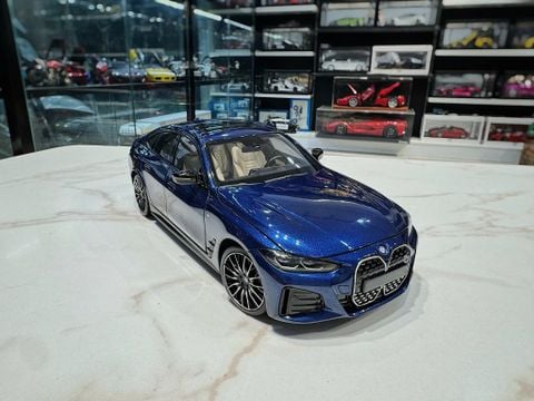 XE MÔ HÌNH BMW I4 BLUE,TỶ LỆ 1/18 MINICHAMPS 