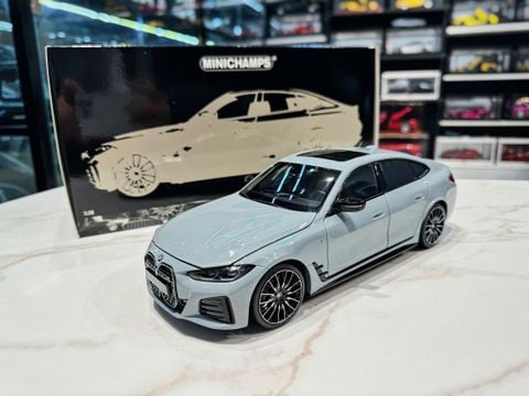  XE MÔ HÌNH BMW I4 GREY,TỶ LỆ 1/18 MINICHAMPS 