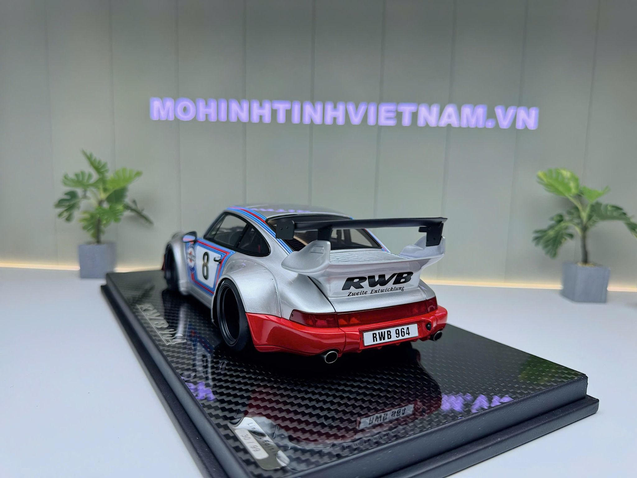 Miniature TGM Models RWB Porsche 964 Gulf 1/18 - Résine Avec Vitrine (TGM20241803)