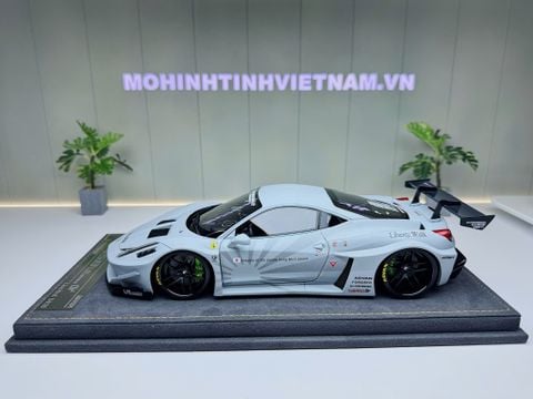  XE MÔ HÌNH FERRARI 458 ITALIA LBW GT ZERO FIGHTER,TỶ LỆ 1/18 ARES MODEL 