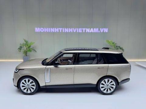  XE MÔ HÌNH RANGE ROVER SV AUTOBIOGRAPHY GOLD,TỶ LỆ 1/18 LCD 