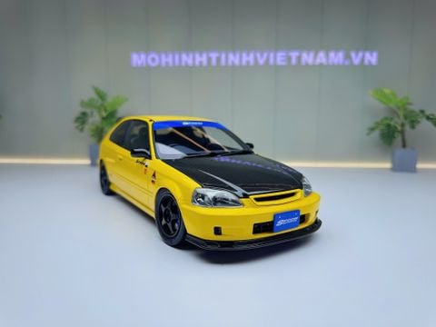  XE MÔ HÌNH HONDA CIVIC TYPE R EK9 CUSTOMIZED VERSION,TỶ LỆ 1/18 MOTORHELIX 