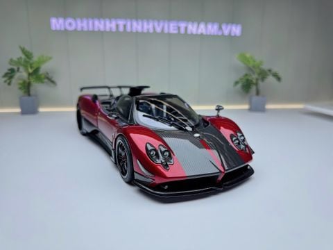  XE MÔ HÌNH PAGANI CINQUE ROADSTER DUBAI ROSSO,TỶ LỆ 1/18 ALMOSTREAL 