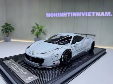  XE MÔ HÌNH FERRARI 458 LIBERTY WALK ZERO FIGHTER,TỶ LỆ 1/18 BBA MODEL 