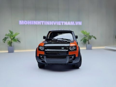  XE MÔ HÌNH LAND ROVER DEFENDER 110 ORANGE,TỶ LỆ 1/18 ALMOST REAL 