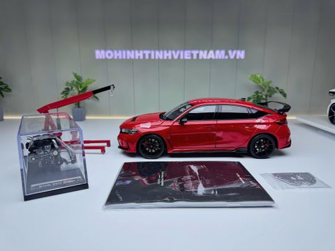  XE MÔ HÌNH HONDA CIVIC TYPE R FL5 RED,TỶ LỆ 1/18 MOTORHELIX 