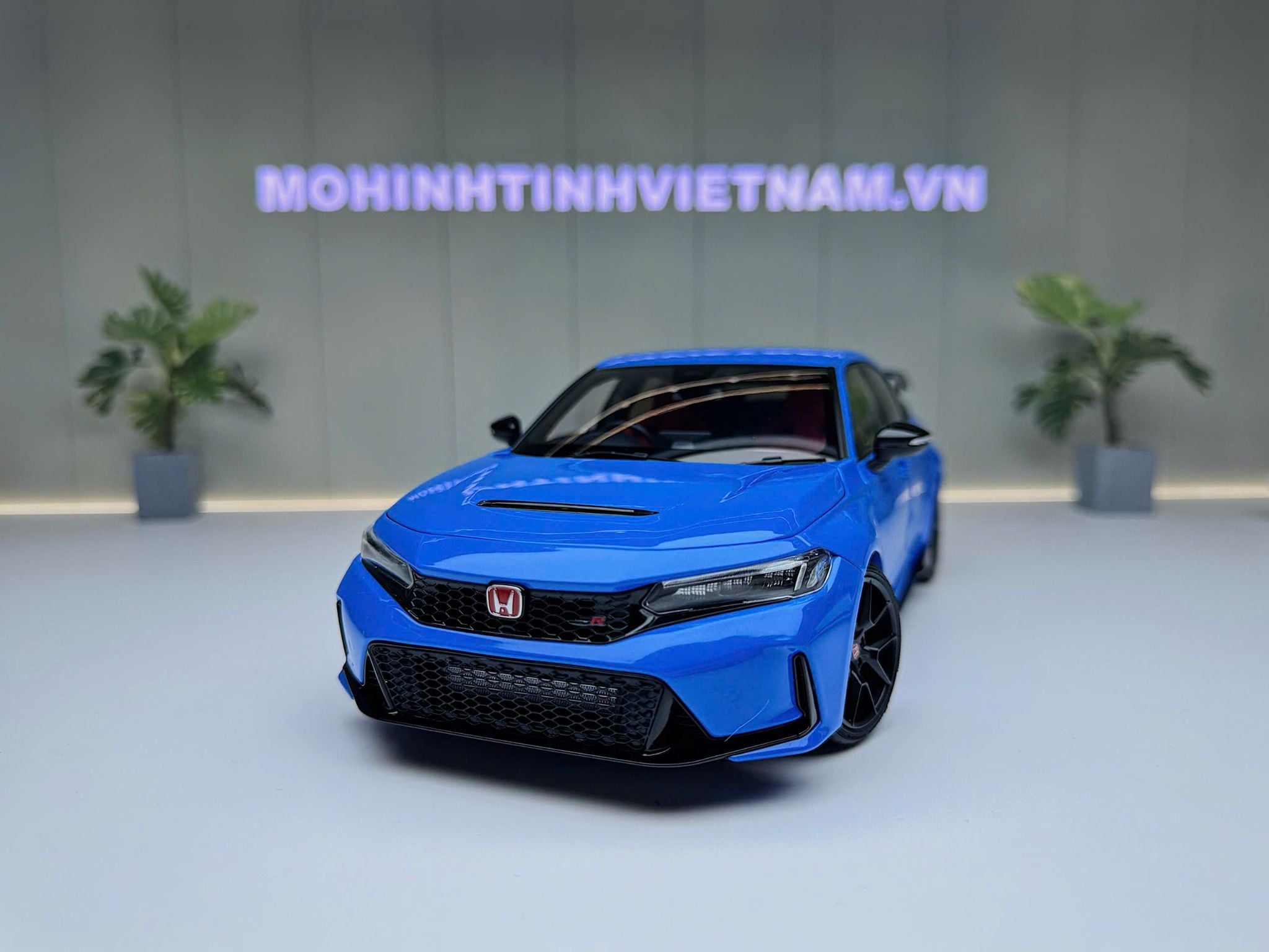 XE MÔ HÌNH HONDA CIVIC TYPE R FL5 BLUE,TỶ LỆ 1/18 MOTORHELIX