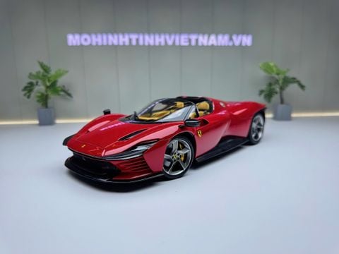  XE MÔ HÌNH FERRARI DAYTONA SP3 RED,TỶ LỆ 1/18 BBURAGO 