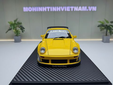  XE MÔ HÌNH PORSCHE 930 RWB YELLOW,TỶ LỆ 1/18 IGNITION 