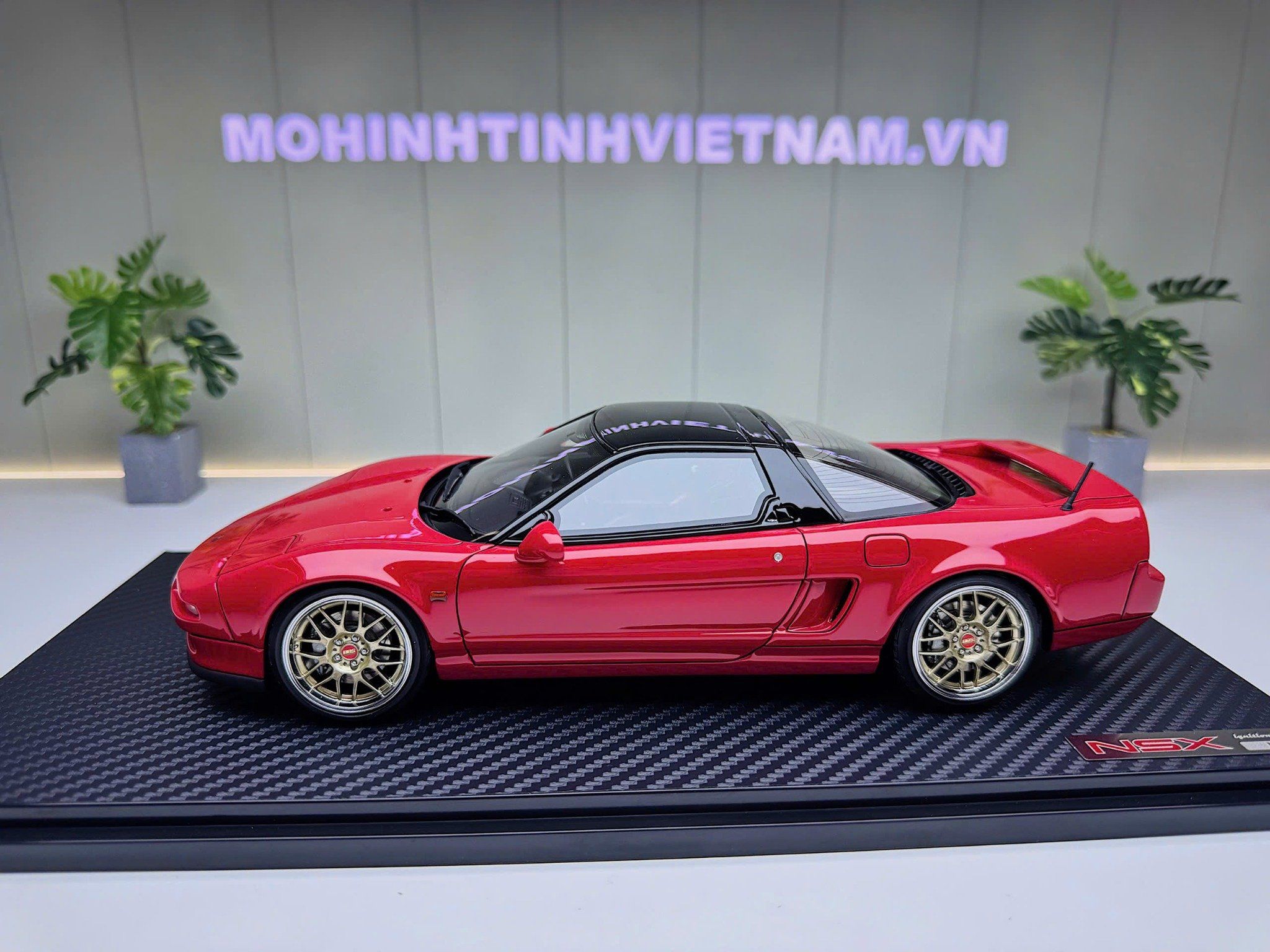 XE MÔ HÌNH HONDA NSX (NA1) RED,TỶ LỆ 1/18 IGNITION