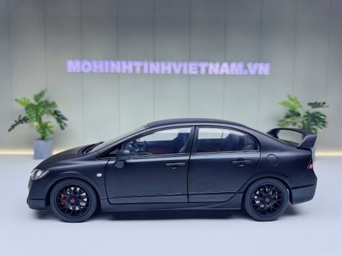  XE MÔ HÌNH HONDA CIVIC TYPE R FD2 MATT BLACK,TỶ LỆ 1/18 WELL 