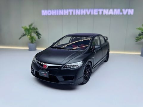  XE MÔ HÌNH HONDA CIVIC TYPE R FD2 MATT BLACK,TỶ LỆ 1/18 WELL 