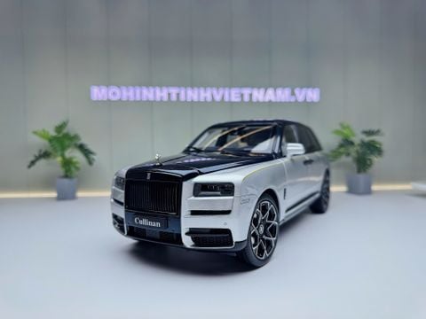  XE MÔ HÌNH ROLLS ROYCE CULLINAN BLUE SILVER,TỶ LỆ 1/18 KENGFAI 