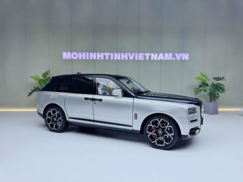  XE MÔ HÌNH ROLLS ROYCE CULLINAN BLUE SILVER,TỶ LỆ 1/18 KENGFAI 