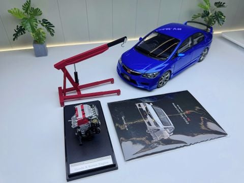  XE MÔ HÌNH HONDA CIVIC TYPE R FD2 BLUE,TỶ LỆ 1/18 MOTORHELIX 