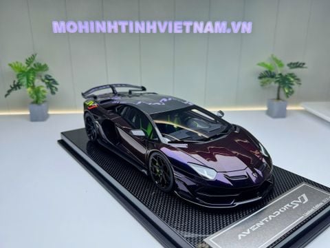  XE MÔ HÌNH LAMBORGHINI AVENTADOR SVJ CHAMELEON,TỶ LỆ 1/18 DINO MODEL 